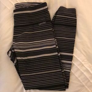 Calvin Klein stripped crop leggings